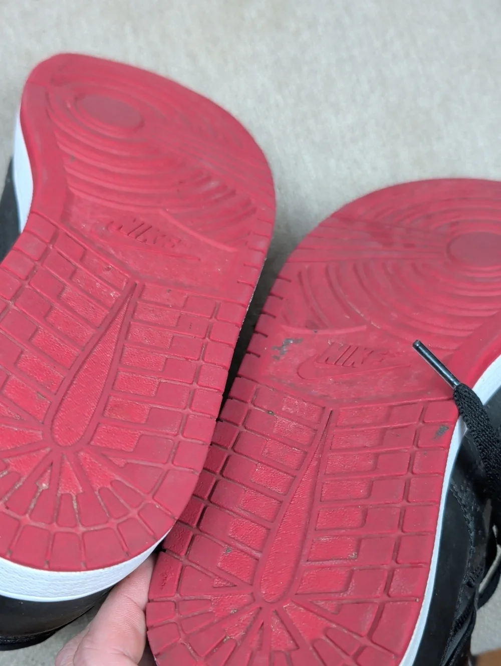 Jordan Jumpman Black and Red Mid-Top Sneakers Men's 10